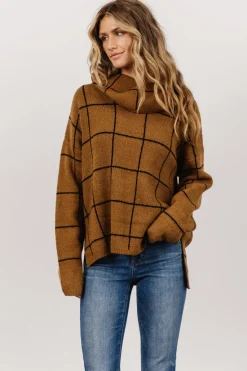 Best Baltic Born Birmingham Funnel Neck Sweater | Brown