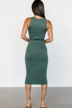 Sale Baltic Born Bobbie Snap Button Midi Dress | Green