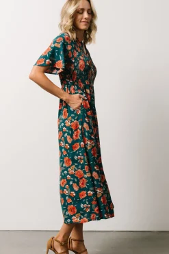 Best Baltic Born Botega Midi Dress | Jade Multi Floral JadeMultiFloral