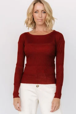 Clearance Baltic Born Bren Sweater Top | Brick