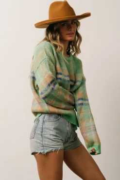 Sale Baltic Born Brentridge Plaid Sweater | Green Multi GreenMulti