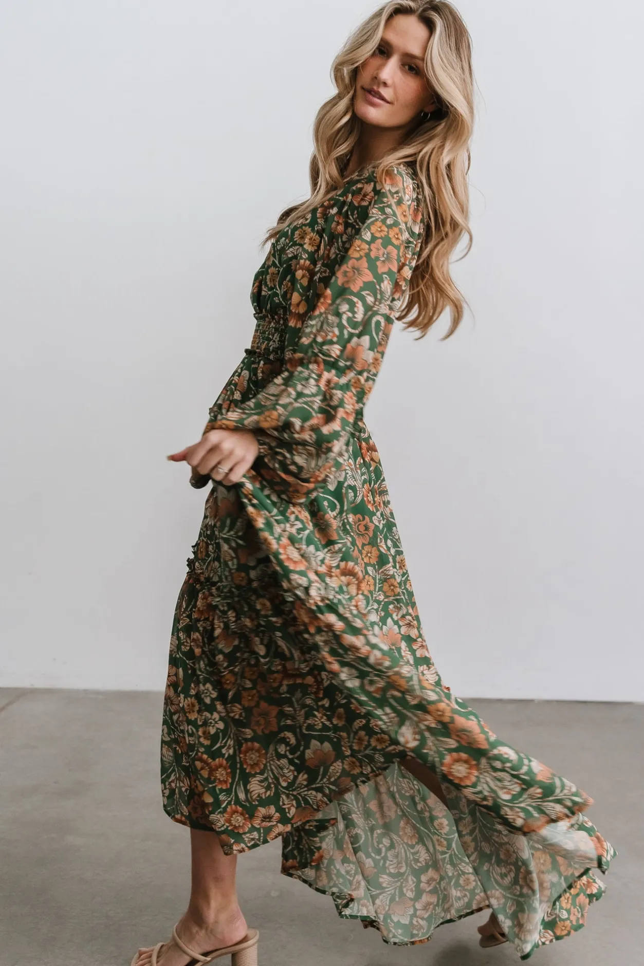 Outlet Baltic Born Bria Maxi Dress | Green Floral GreenFloral