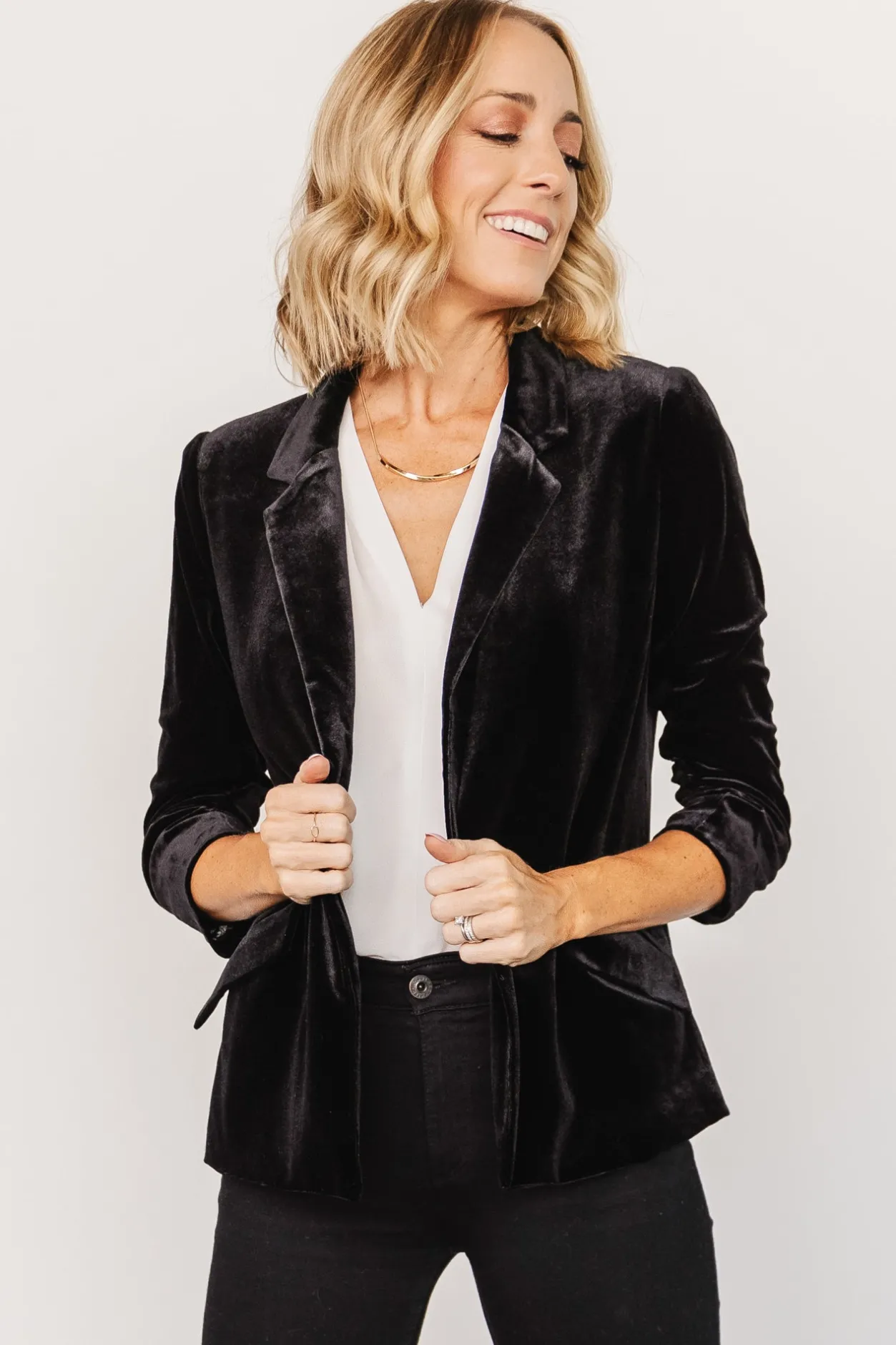 Hot Baltic Born Brinton Velvet Blazer | Black