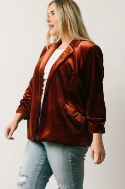 Outlet Baltic Born Brinton Velvet Blazer | Cinnamon