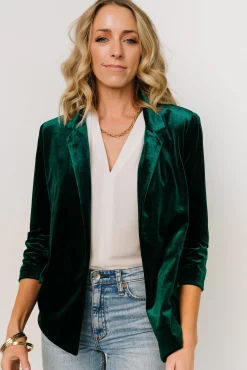 Hot Baltic Born Brinton Velvet Blazer | Dark Green DarkGreen