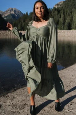 New Baltic Born Brittany Long Sleeve Dress | Olive