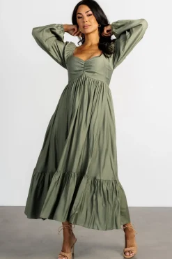 New Baltic Born Brittany Long Sleeve Dress | Olive