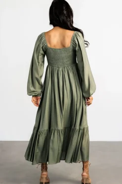 New Baltic Born Brittany Long Sleeve Dress | Olive