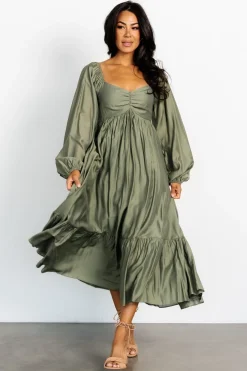New Baltic Born Brittany Long Sleeve Dress | Olive