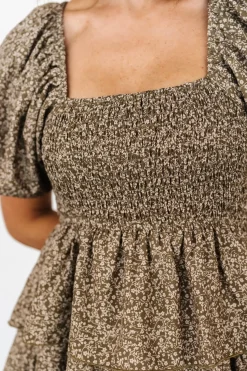 Outlet Baltic Born Bromley Tiered Dress | Olive Print OlivePrint