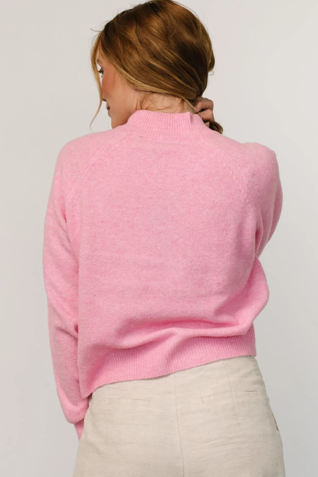 Hot Baltic Born Bronson Mock Neck Sweater | Pink