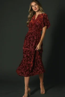 Best Baltic Born Bronwyn Velvet Dress | Rust
