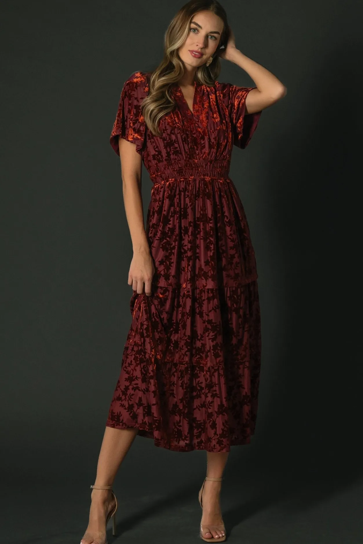 Best Baltic Born Bronwyn Velvet Dress | Rust