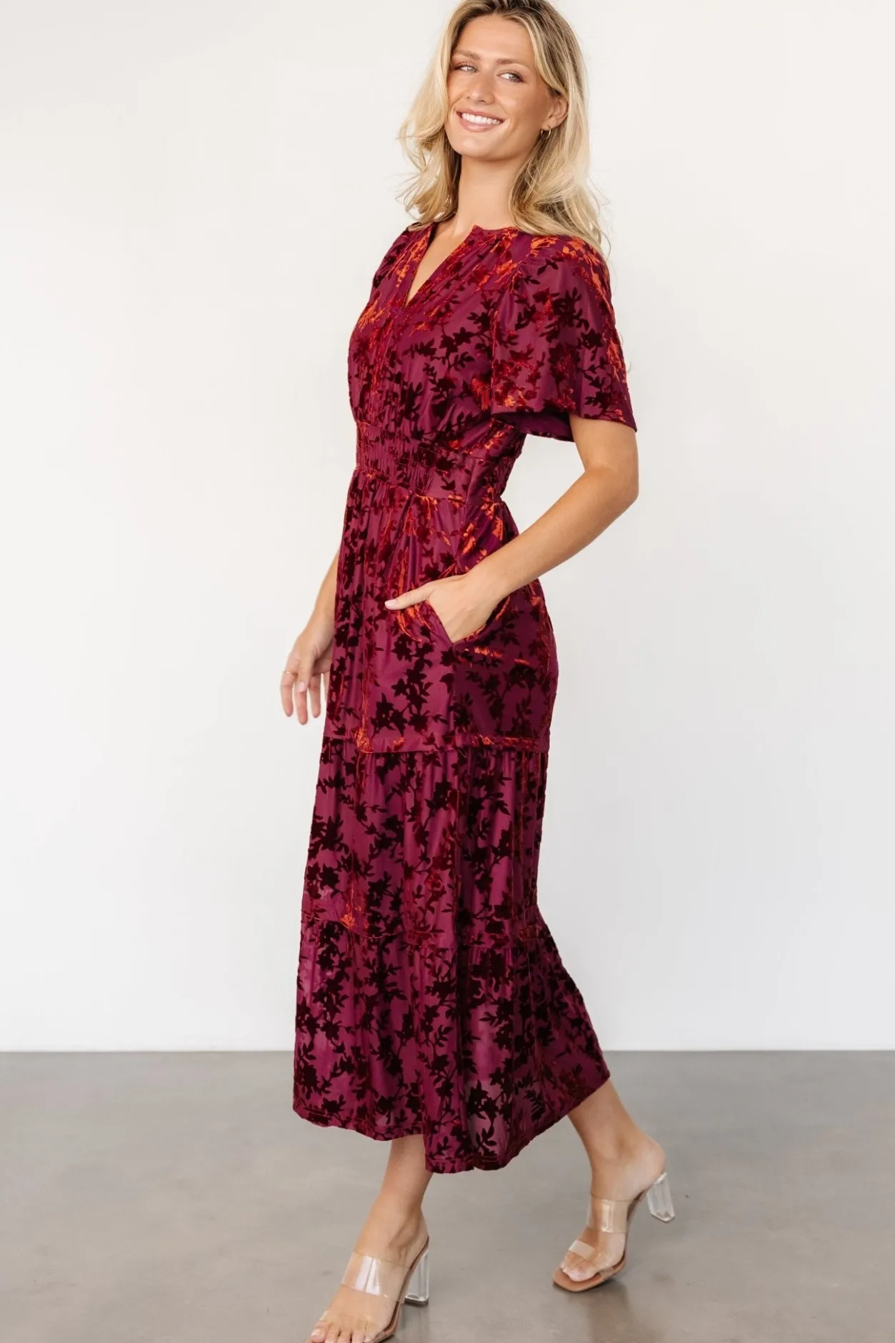 Best Baltic Born Bronwyn Velvet Dress | Rust