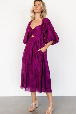 Hot Baltic Born Brynn Midi Dress | Berry