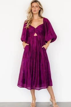 Hot Baltic Born Brynn Midi Dress | Berry