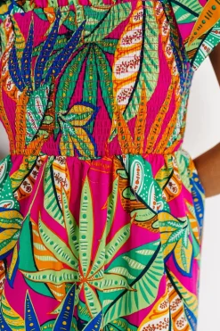 Fashion Baltic Born Cabana Maxi Dress | Green + Fuchsia Multi Green+FuchsiaMulti