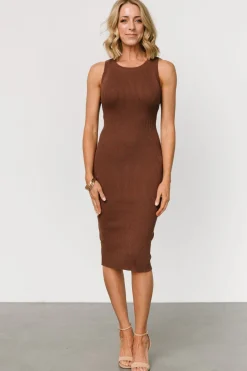 Hot Baltic Born Caitlyn Ribbed Tank Dress | Brown