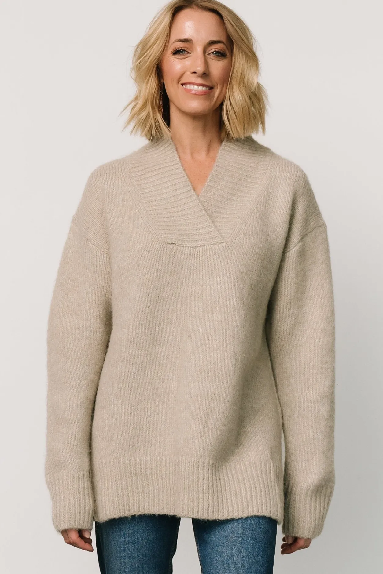 Hot Baltic Born Calgary Oversized Sweater | Oatmeal