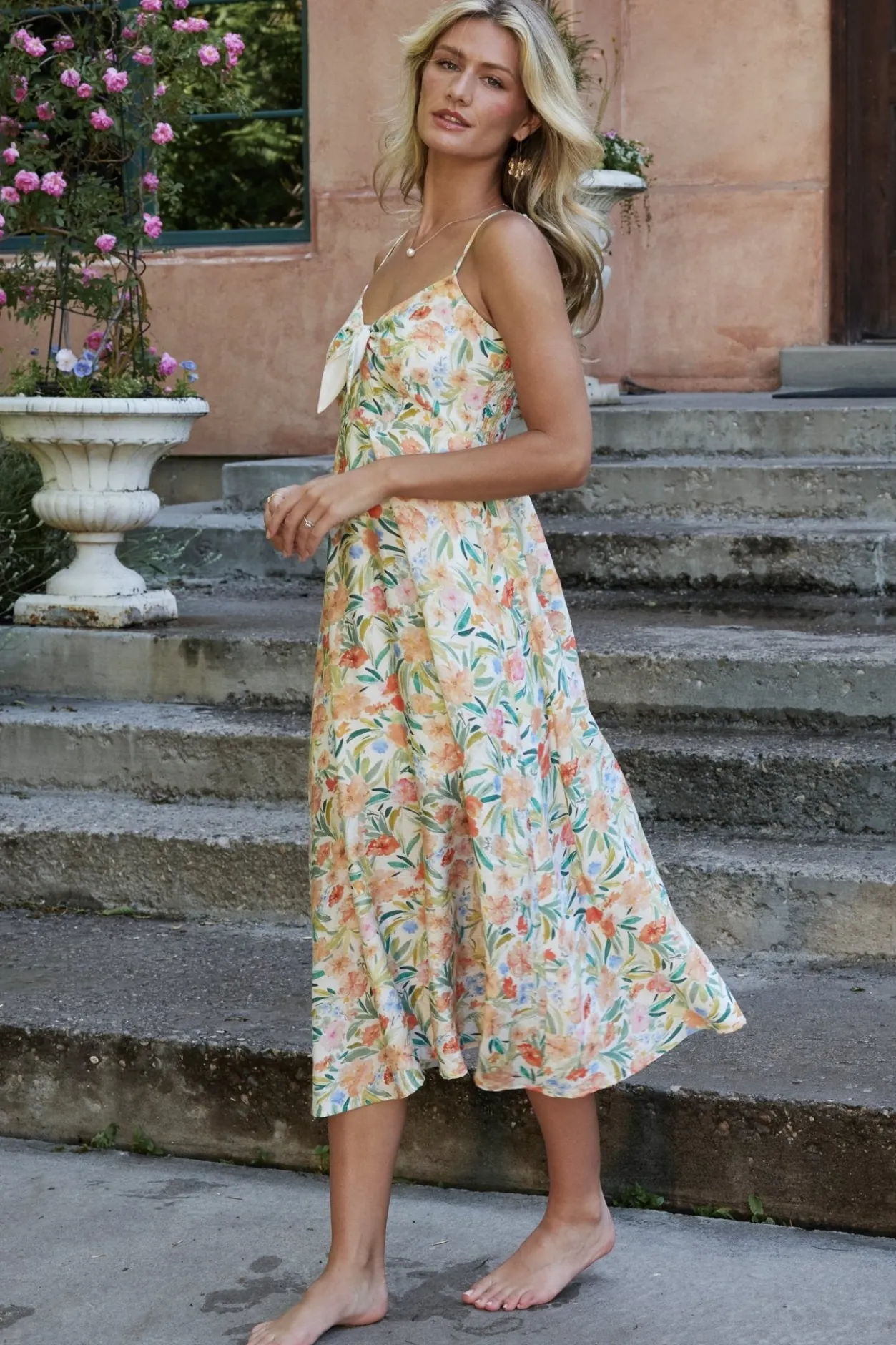 Hot Baltic Born Calista Midi Dress | Multi Floral MultiFloral