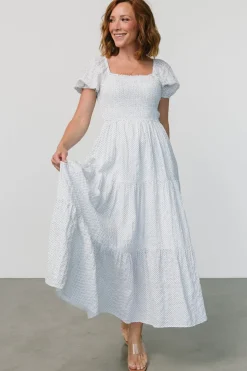 Sale Baltic Born Calliope Smocked Maxi Dress | White Print WhitePrint