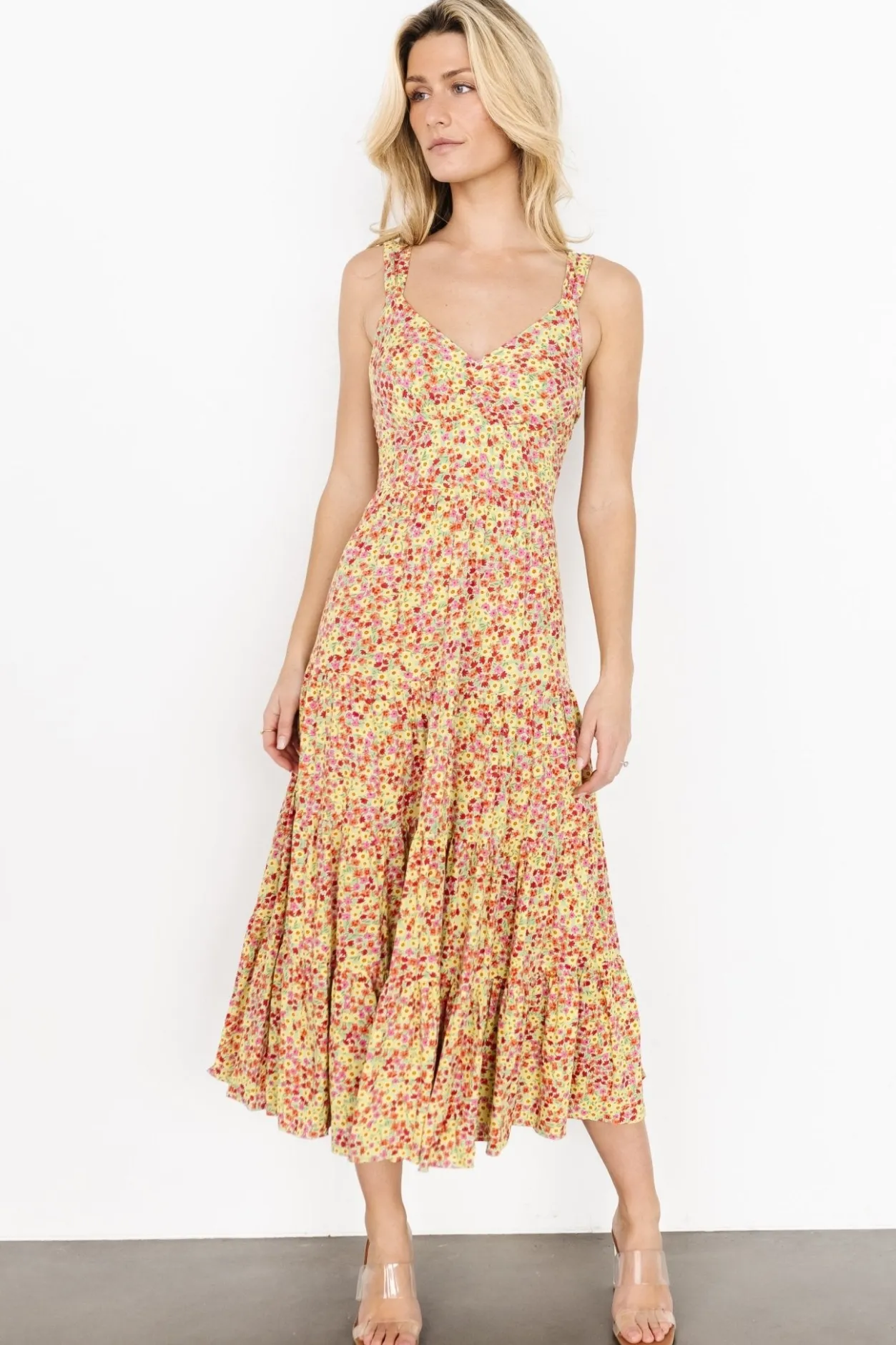 Outlet Baltic Born Campbell Tie Back Dress | Multi Floral MultiFloral