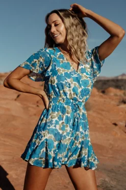 Best Baltic Born Candy Romper | Blue + Olive Blue+Olive