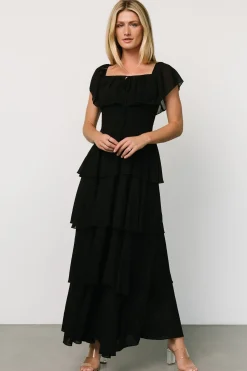 Fashion Baltic Born Carina Off Shoulder Maxi Dress | Black