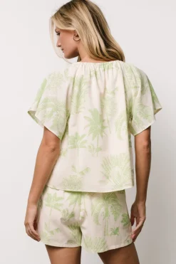 Clearance Baltic Born Carlina Set | Cream + Green Print Cream+GreenPrint