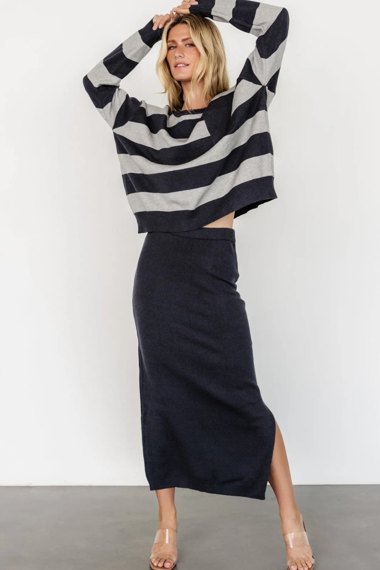 Outlet Baltic Born Carlotta Sweater + Skirt Set | Midnight + Gray Midnight+Gray