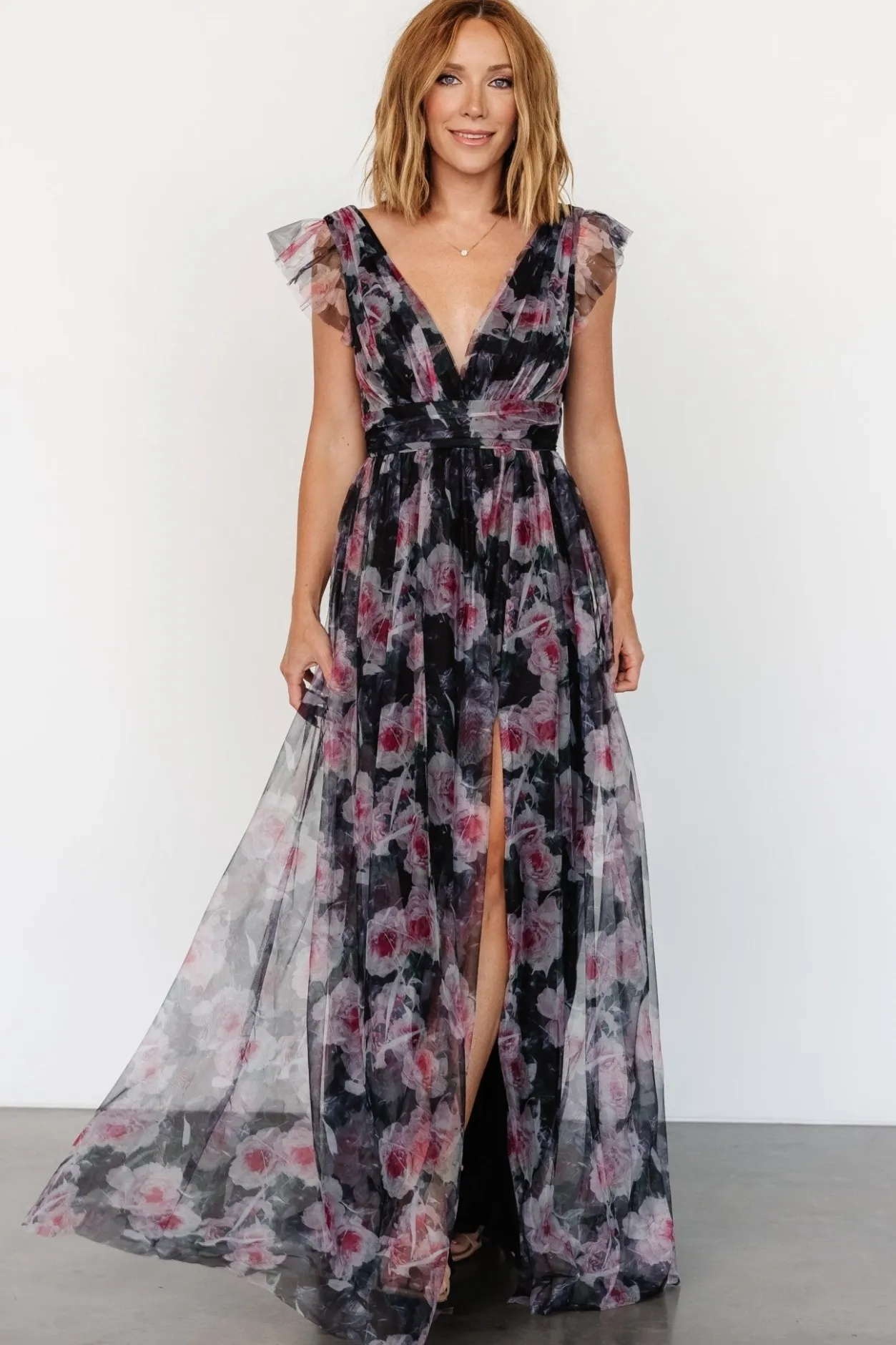 Discount Baltic Born Carmine Maxi Dress | Black Floral BlackFloral