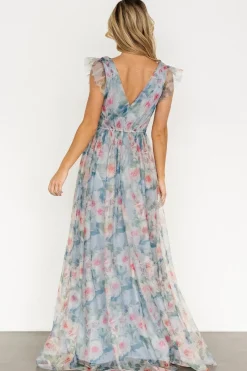 New Baltic Born Carmine Maxi Dress | Dusty Blue Floral DustyBlueFloral