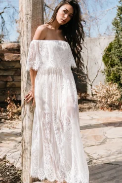 New Baltic Born Caroline Lace Maxi Dress | Off White OffWhite