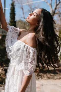 New Baltic Born Caroline Lace Maxi Dress | Off White OffWhite