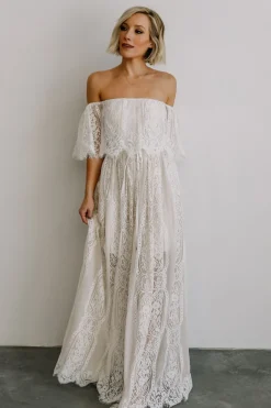 New Baltic Born Caroline Lace Maxi Dress | Off White OffWhite