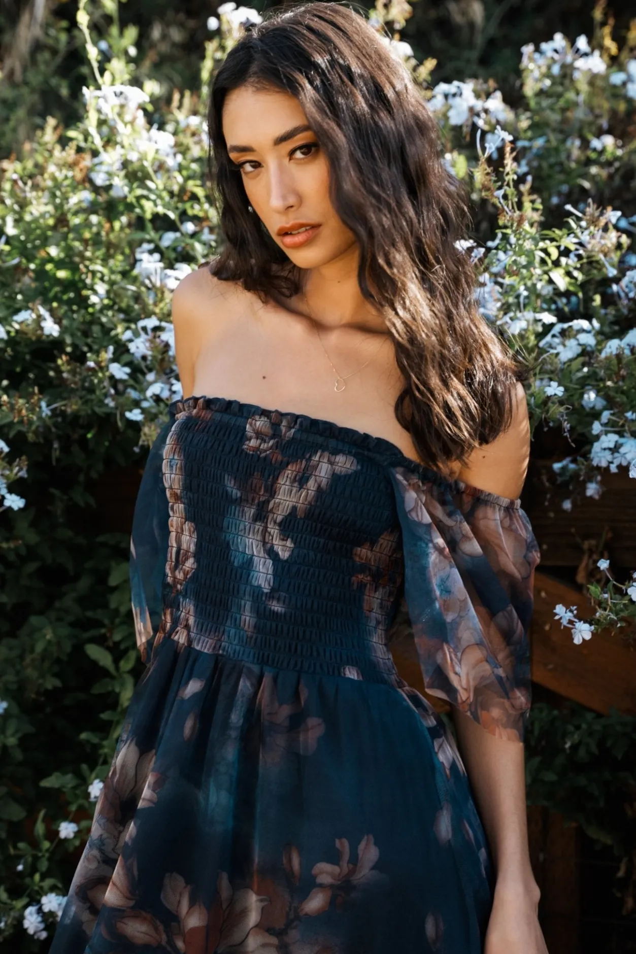 Best Baltic Born Cassandra Tulle Maxi Dress | Dark Blue Floral DarkBlueFloral