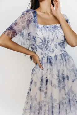 Online Baltic Born Cassandra Tulle Maxi Dress | Blue + White Floral Blue+WhiteFloral