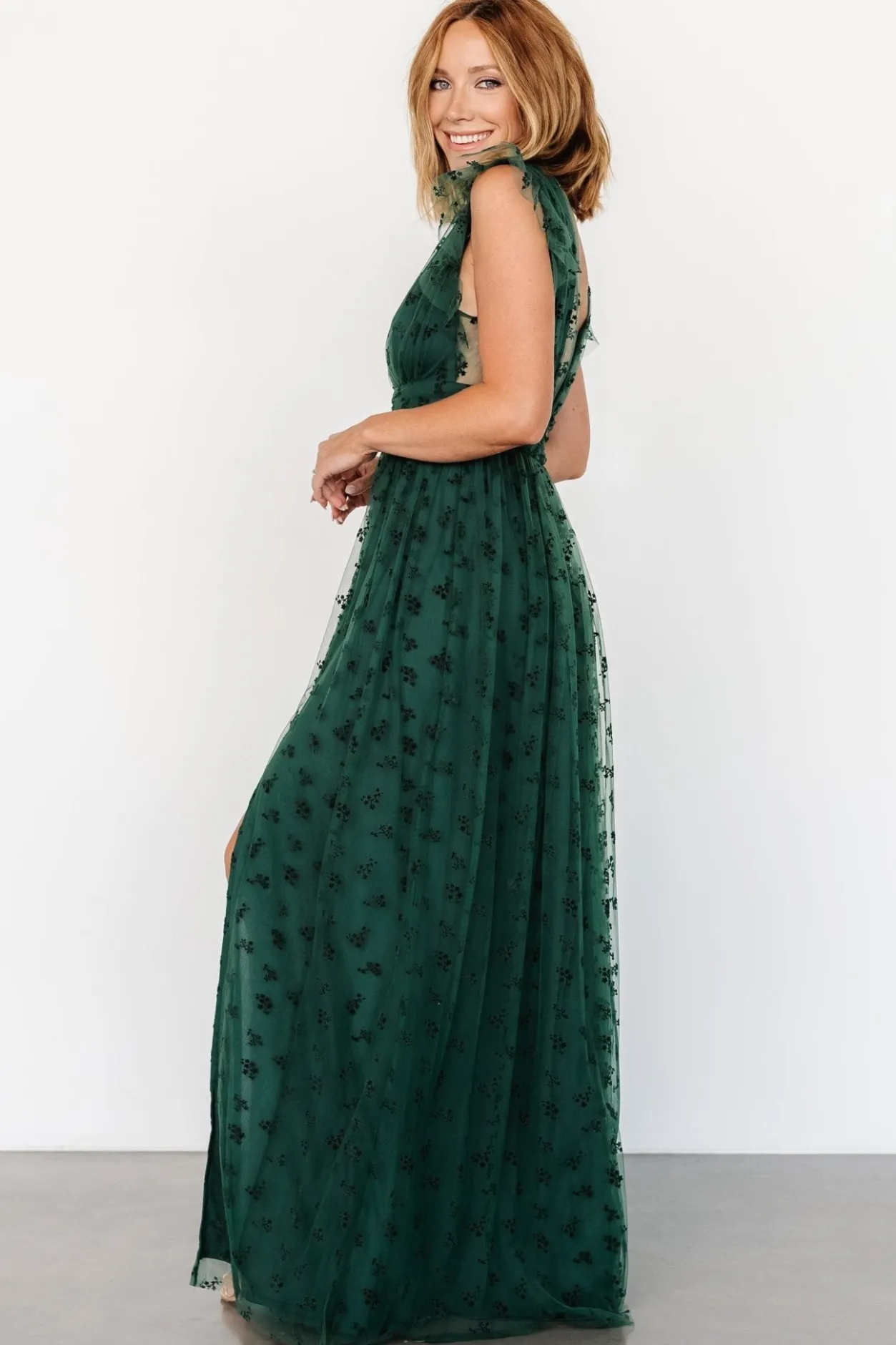 Online Baltic Born Caterina Tulle Maxi Dress | Dark Green DarkGreen