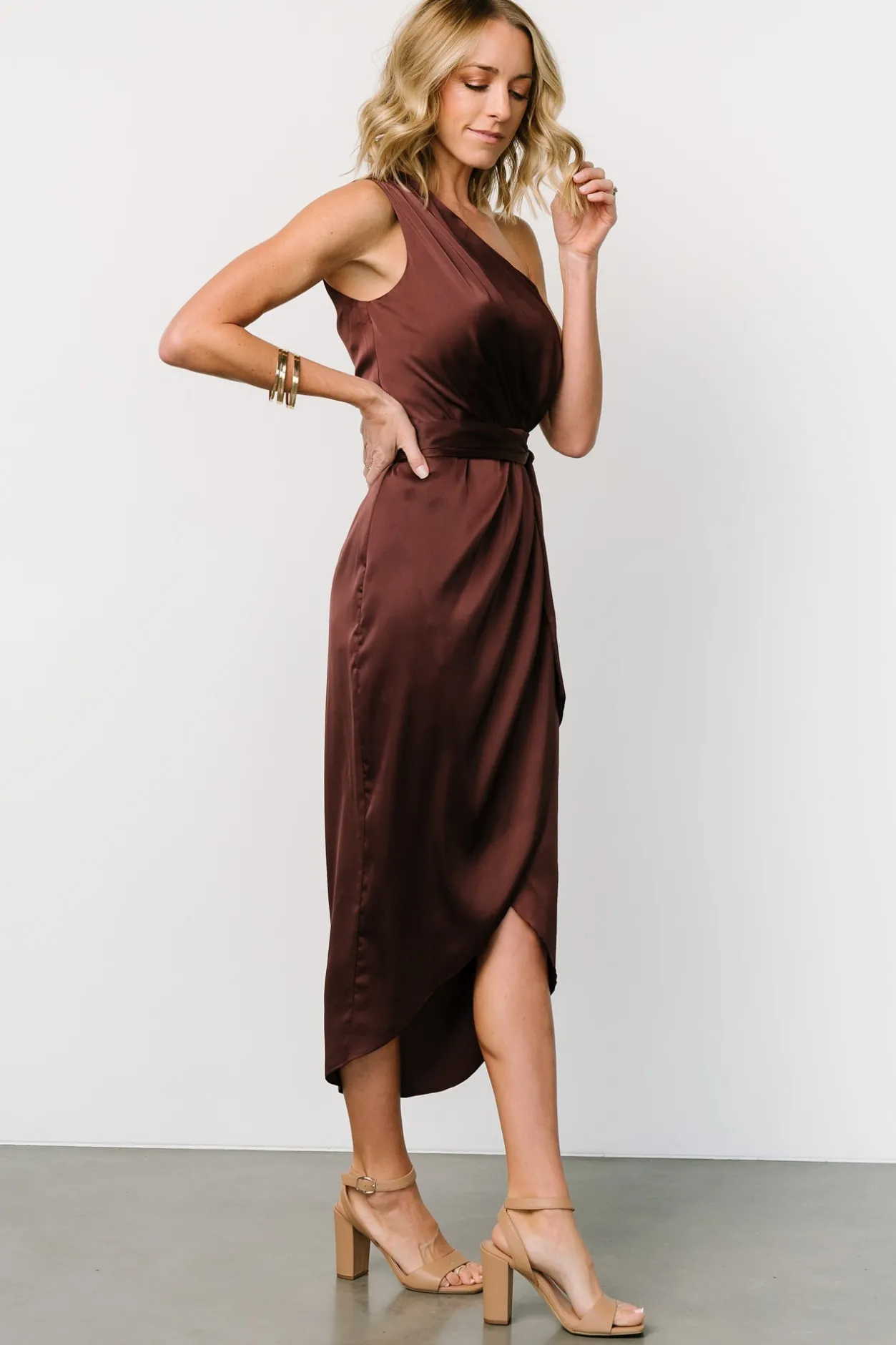 Best Baltic Born Celia One Shoulder Midi Dress | Clove