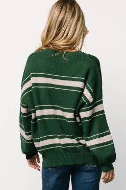 Outlet Baltic Born Charlie Striped Sweater | Dark Green DarkGreen