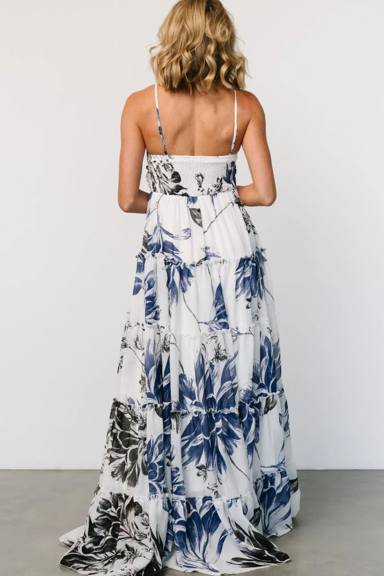 New Baltic Born Charmaine Maxi Dress | Navy + Black Floral Navy+BlackFloral