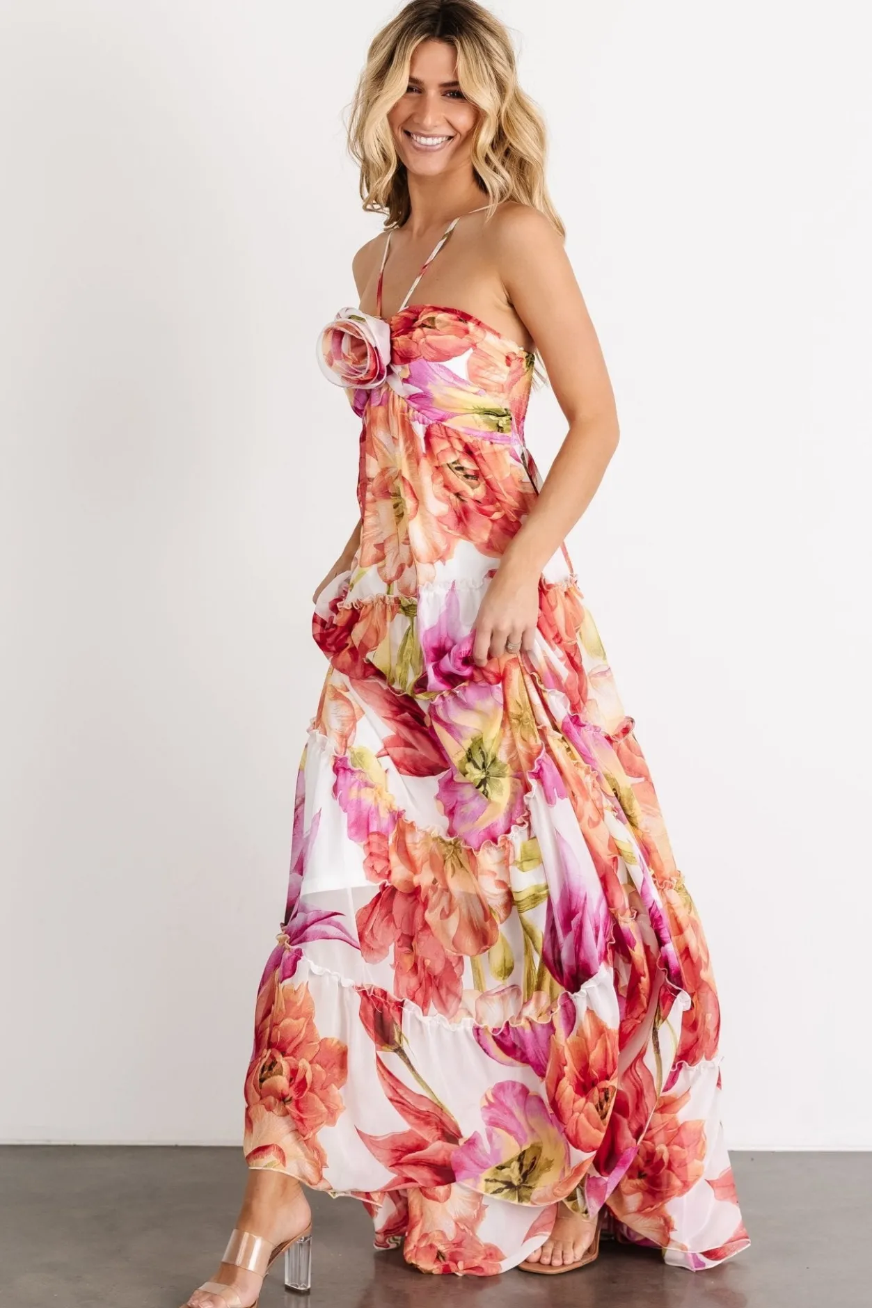 Online Baltic Born Charmaine Maxi Dress | Pink + Red Floral Pink+RedFloral