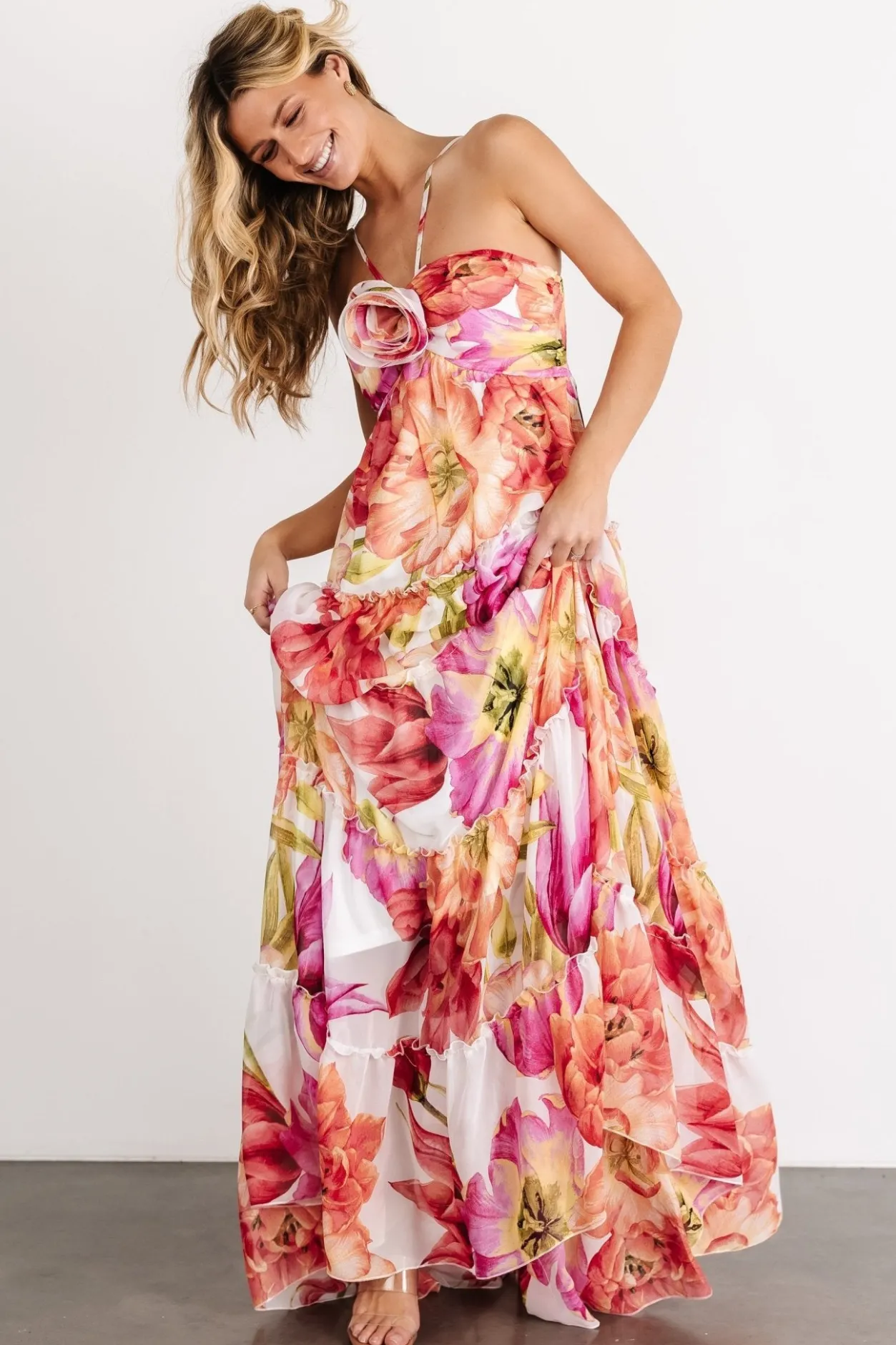 Online Baltic Born Charmaine Maxi Dress | Pink + Red Floral Pink+RedFloral
