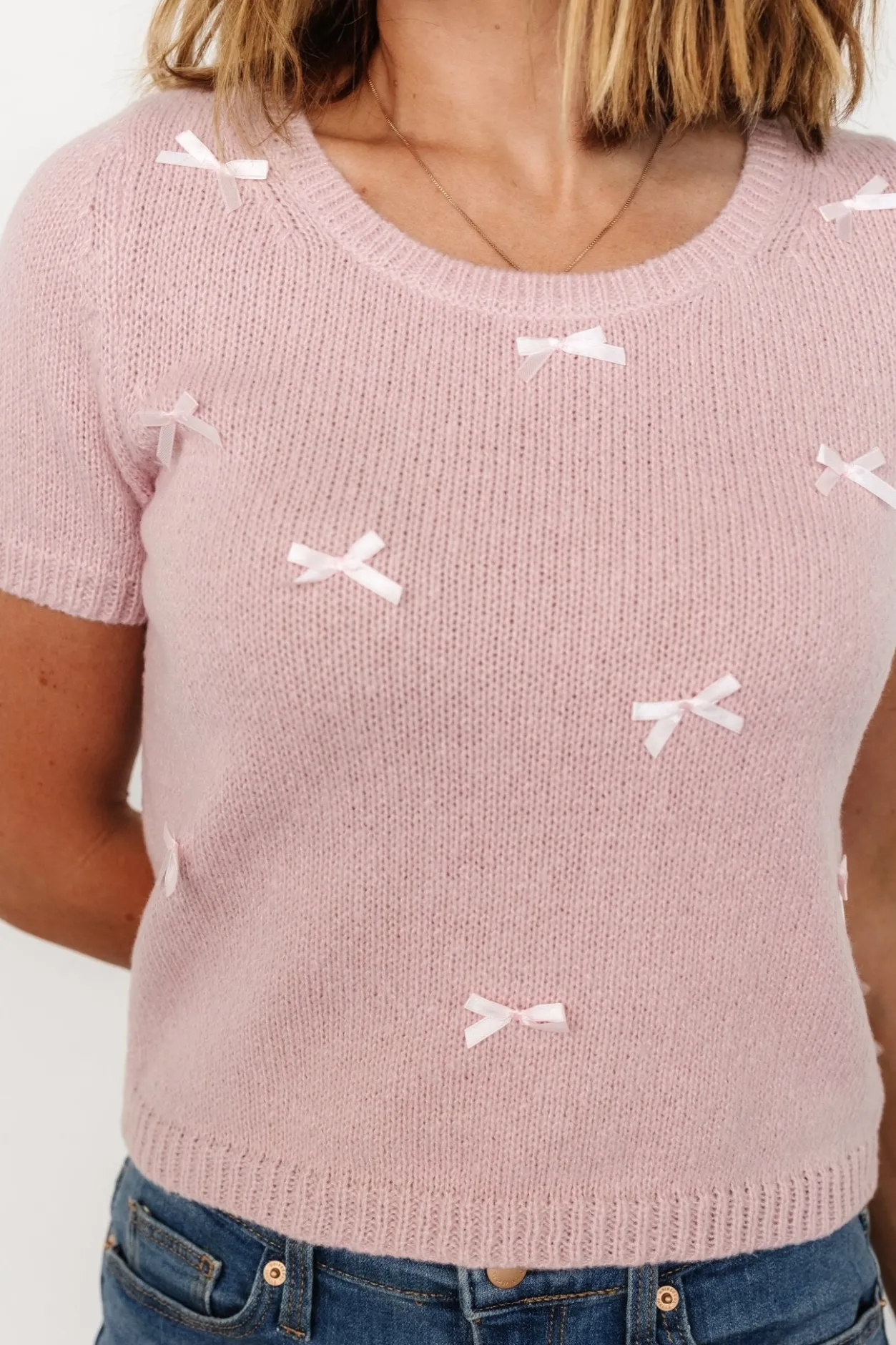 Fashion Baltic Born Chloe Bow Sweater | Blush