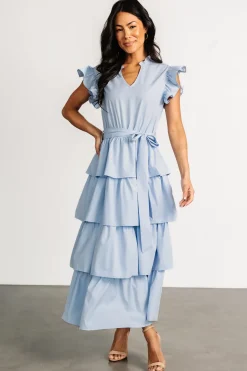 Clearance Baltic Born Chrysanthi Tiered Dress | Light Blue LightBlue