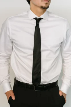Clearance Baltic Born Classic Satin Tie | Black