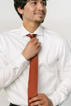 Discount Baltic Born Classic Satin Tie | Cinnamon