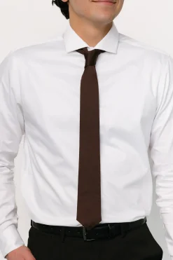 Online Baltic Born Classic Satin Tie | Espresso