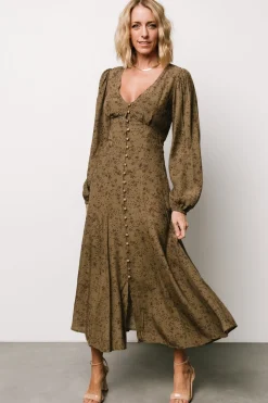 Outlet Baltic Born Claudine Maxi Dress | Olive Print OlivePrint