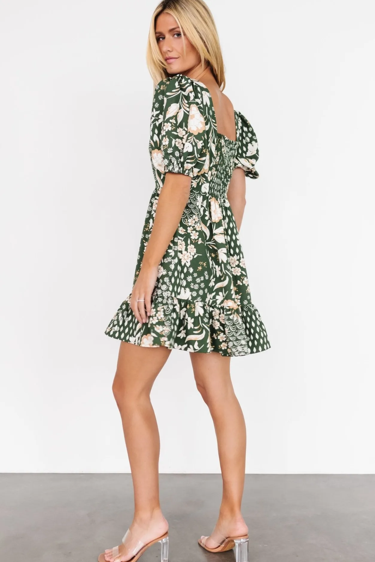 New Baltic Born Clea Sweetheart Mini Dress | Olive Multi OliveMulti